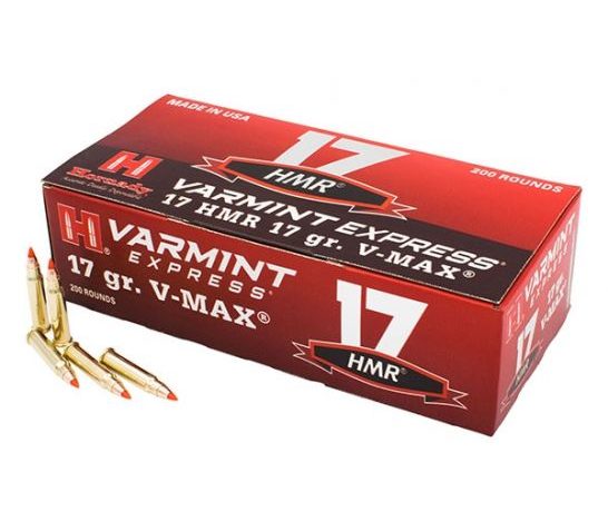 Hornady Varmint Express 17 gr V-Max .17 HMR Ammo, 200/box – 831702