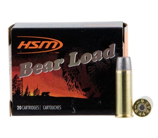 HSM Ammunition Bear Load 305 gr Hard Lead Wide Flat Nose – Gas Check .44 Mag Ammo, 20/box – HSM-44M-15-N-20