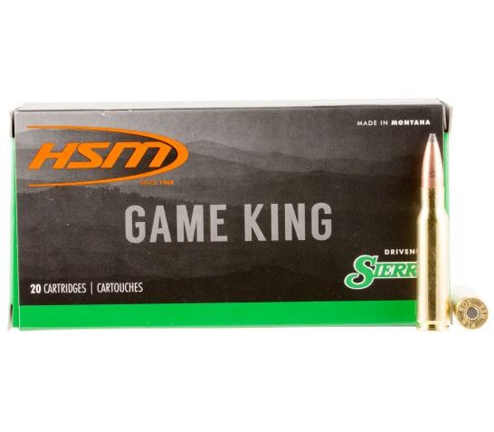 HSM Ammunition Game King 150 gr Spitzer Boat Tail .300 Savage Ammo, 20/box – HSM-300Savage-6-N