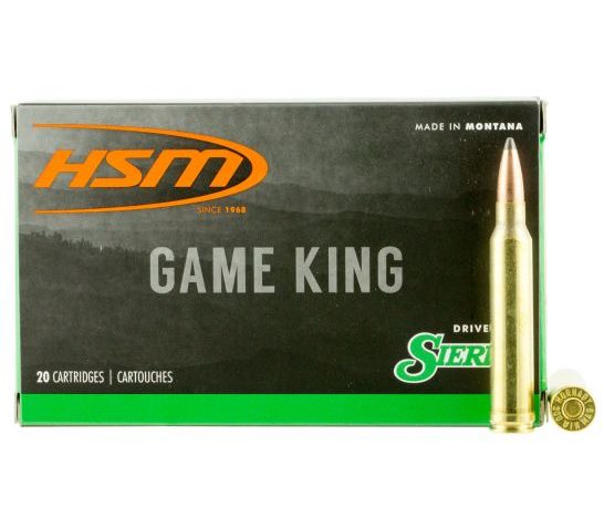 HSM Ammunition Game King 165 gr Spitzer Boat Tail .300 Win Mag Ammo, 20/box – HSM-300WinMAG-40-N