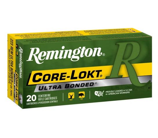 Remington Core-Lokt 62 gr Ultra Bonded Pointed Soft Point .223 Rem Ammo, 20/box – R223R8