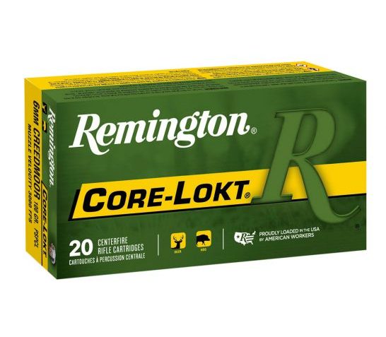 Remington Core-Lokt 100 gr Pointed Soft Point 6mm Crd Ammo, 20/box – R6CM01