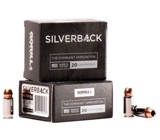 Gorilla Ammunition Silverback FBI Penetration 230 gr Solid Copper Hollow Point .45 ACP Ammo, 20/box – SB45230FBI