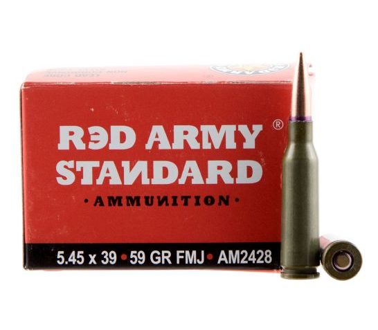 Century Arms Red Army Standard 59 gr Full Metal Jacket Boat Tail 5.45x39mm Ammo, 20/box – AM2428