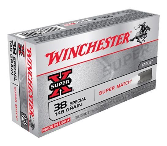Winchester Ammunition Super-X 148 gr Lead Wad Cutter .38 Spl Ammo, 50/box – X38SMRP