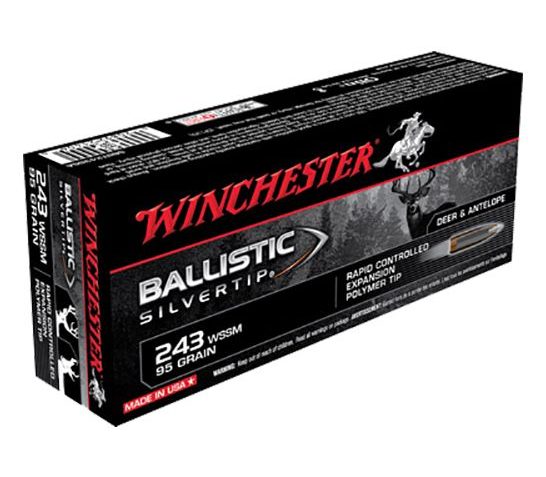 Winchester Ammunition Ballistic Silvertip 95 gr Polymer Tip .243 WSSM Ammo, 20/box – SBST243SSA