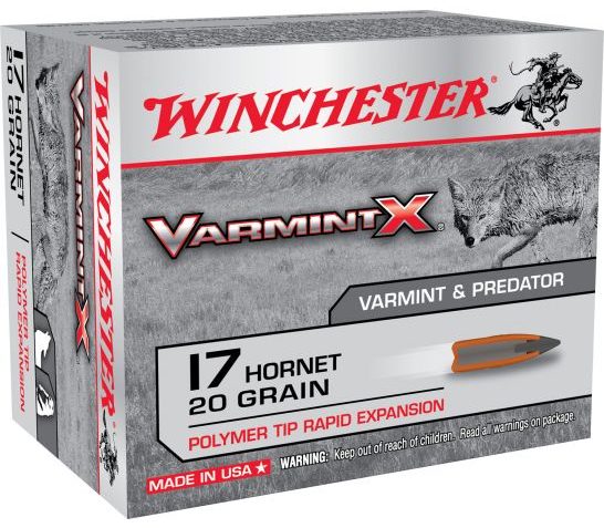 Winchester Ammunition Varmint-X 20 gr Rapid Expansion .17 Hornet Ammo, 20/box – X17P