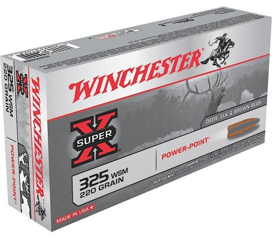 Winchester Ammunition Super-X 220 gr Power-Point .325 WSM Ammo, 20/box – X325WSM