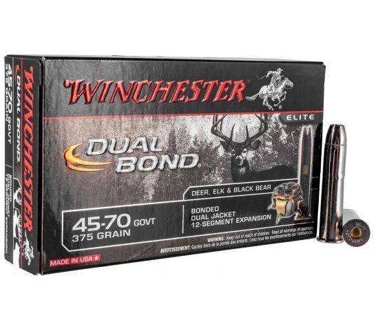 Winchester Ammunition Dual Bond 375 gr .45-70 Ammo, 20/box – S4570DB