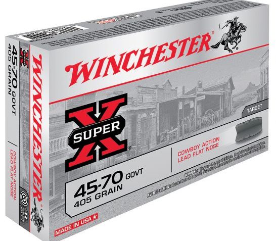 Winchester Ammunition Super-X 405 gr Lead Flat Nose .45-70 Ammo, 20/box – X4570CB