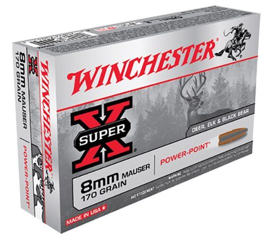 Winchester Ammunition Super-X 170 gr Power-Point 8mm Mauser Ammo, 20/box – X8MM