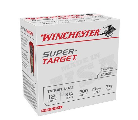 Winchester Ammunition Super Target 2.75" 12 Gauge Ammo 7-1/2 – TRGT12007