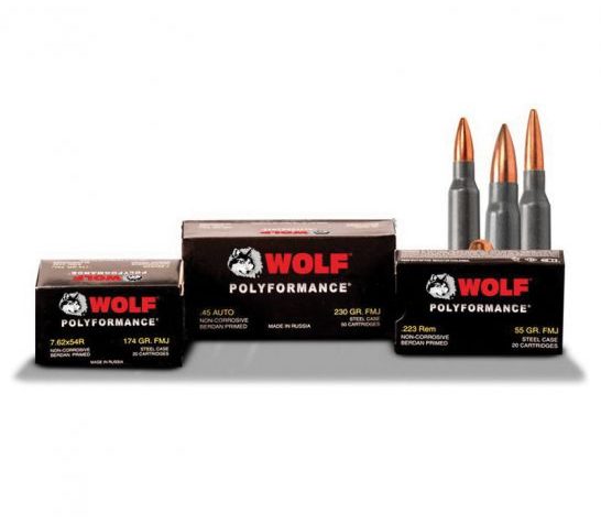 Wolf Performance PolyFormance 145 gr Full Metal Jacket .308 Win/7.62 Ammo, 20/box – 308FMJ