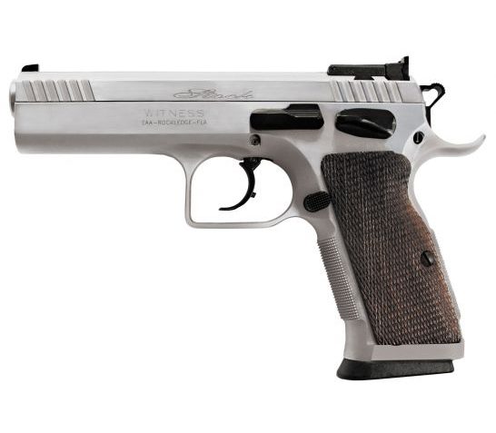EAA Corp Tanfoglio Witness Elite Stock II 10mm Pistol, Chrome – 600615