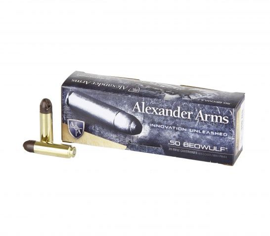 Alexander Arms PolyCase Inceptor 200 gr ARX .50 Beowulf Ammo, 20/box – A-B200ARXBX