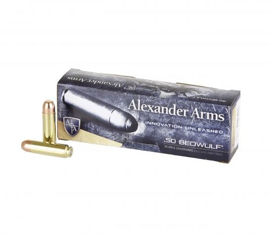 Alexander Arms 350 gr PRS .50 Beowulf Ammo, 20/box – A-B350RSBOX