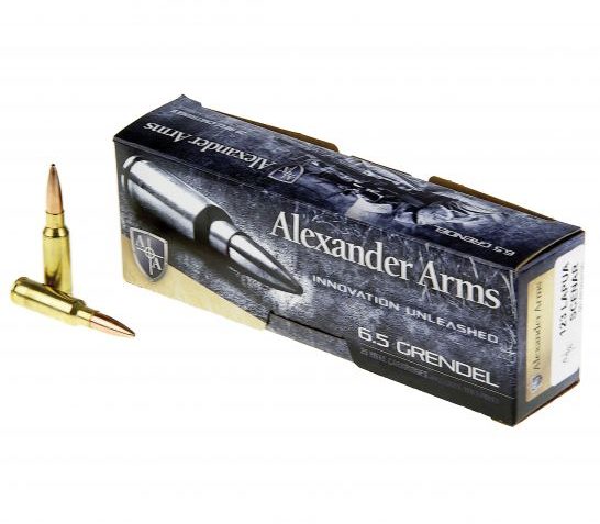 Alexander Arms 123 gr LSHP .6.5 Grendel Ammo, 20/box – AG123LSBOX