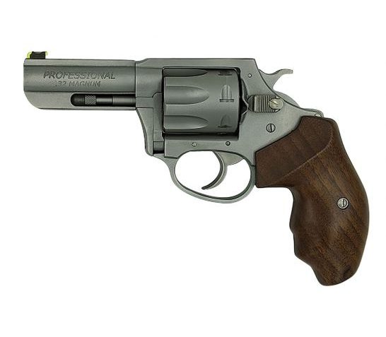 Charter Arms Professional IV 3" 7rd 32 H&R Mag Revolver, Stainless Steel w/ Wood Grip – 73230