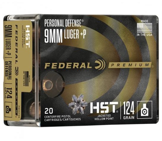 Federal Personal Defense 124 gr HSTJHP 9mm Ammo, 20/pack – P9HST3S