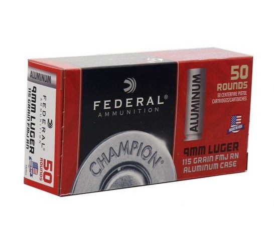 Federal Champion 9mm 115gr FMJ Ammunition, 50rd – CAL9115