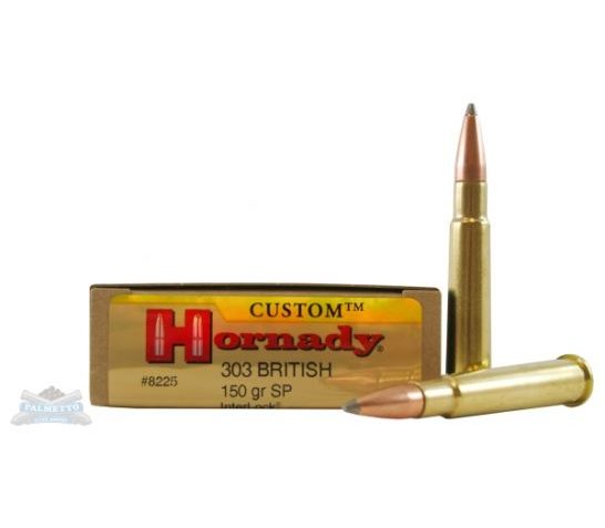 Hornady 303 British 150gr SP Custom Ammunition 20rds – 8225