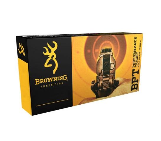 Browning 380 Auto/ACP 95gr BPT Performance Target Ammunition, 50 Round Box – B191803801