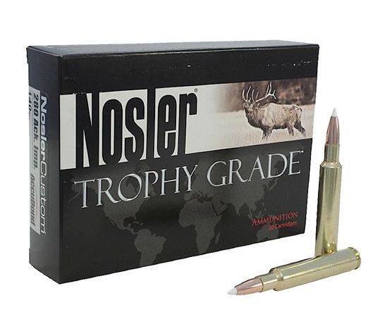 Nosler Trophy Grade 280 Rem 140 grain AccuBond Rifle Ammo, 20/Box – 48545