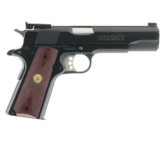 Colt Gold Cup National Match 45 ACP 8+1 Round Semi Auto Hammer Fired Pistol, Blue – O5870A1