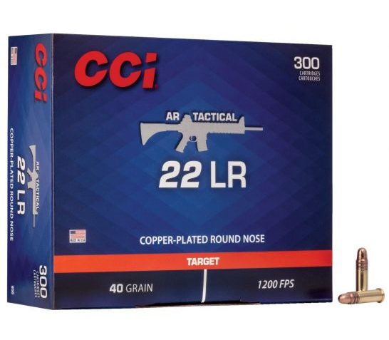 CCI .22 Long Rifle 40gr Copper Plated RN AR Tactical Ammunition 300rds – 956