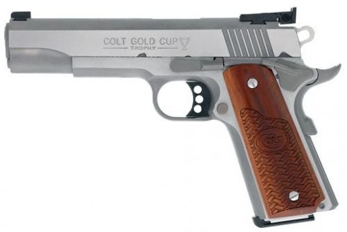 Colt Gold Cup Trophy 45ACP Custom Competition 5-inches SS 8Rds