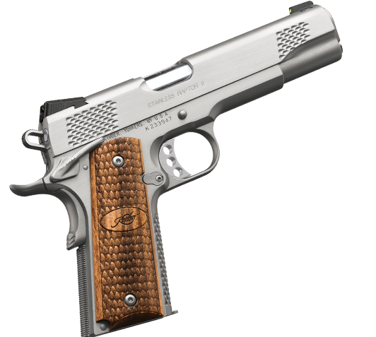 Kimber Raptor II Stainless 10mm 5" Barrel 8-Rounds with Zebrawood Grips