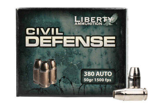 Liberty Ammunition Civil Defense 380ACP 50gr HP Ammo – Box of 20