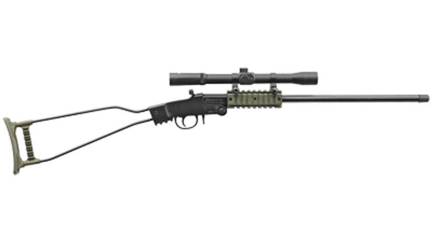 Chiappa Little Badger Rifle 22LR Black/OD Green, 16.5" Threaded Barrell, w/ 4X20 Scope