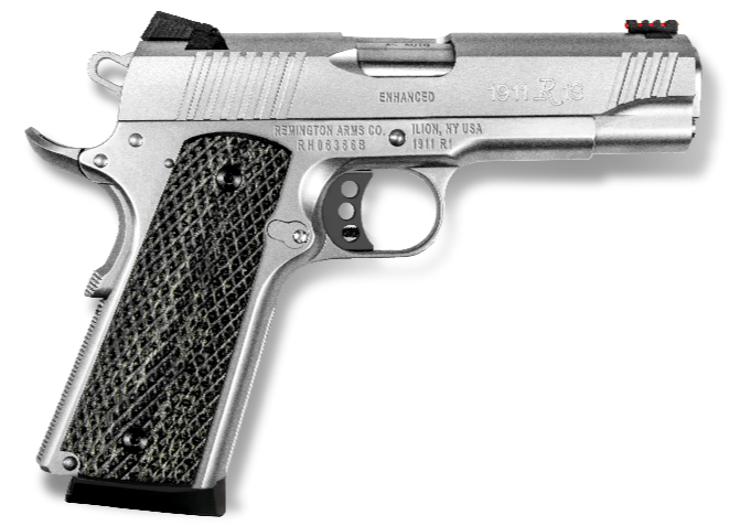 Remington R1-S, Enhanced Commander Stainless 1911 Commander 45 ACP 4.25" Barrel Stainless Steel 8 Rounds 2 Magazines