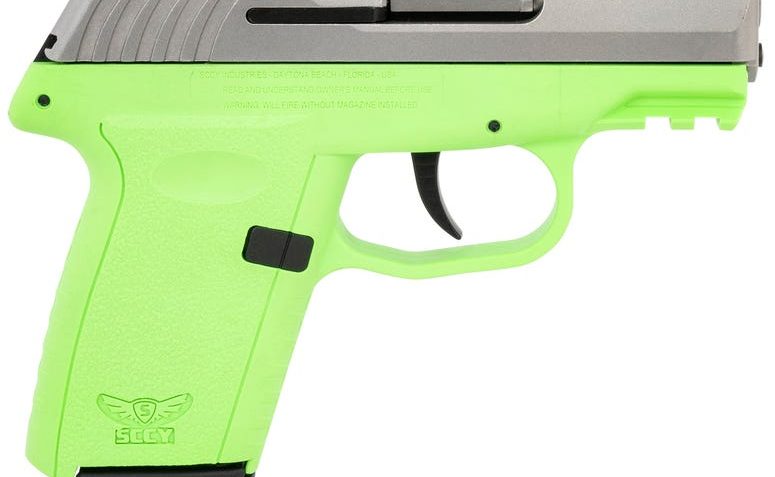 SCCY CPX-2 Gen3 Stainless / Lime Green 9mm 3.1" Barrel 10-Rounds