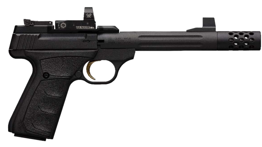 Browning Buck Mark Competition Suppressor Ready Vortex Venom Red Dot 22 Long Rifle 5.9in Black Pistol – 10+1 Rounds