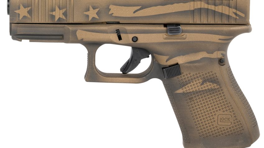 Glock 23 Gen5 .40 S&W, 4.02" Barrel, Fixed Sights, Coyote Battle Worn Flag, 13rd