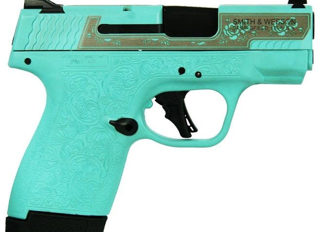 Smith and Wesson M&P Shield Plus Tiffany Blue 9mm 3.1" Barrel 10-Round/13-Round No Thumb Safety
