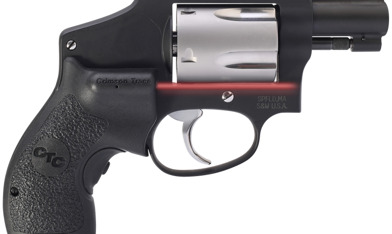 Smith and Wesson Performance Center 442 Black/Stainless .38 SPL 1.875-inch 5Rds with Crimson Trace Laser Grips