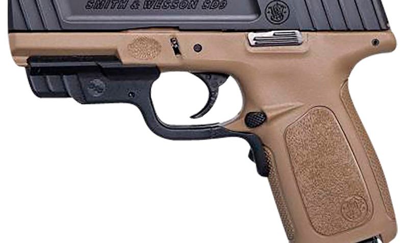 Smith and Wesson SD9 Pistol Flat Dark Earth Frame 9mm 4" Barrel 16-Rounds with CMT Laser