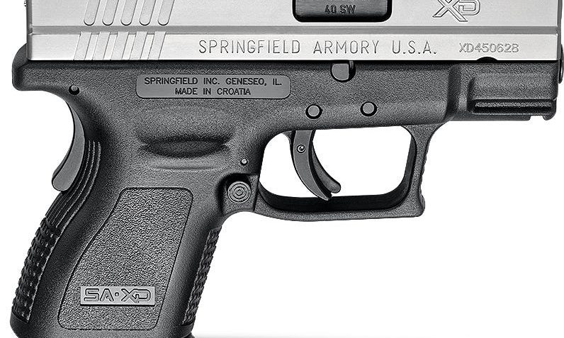 Springfield XD40 Sub-Compact Black/Stainless .40 S&W 3" Barrel 9-Rounds