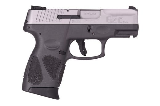 Taurus G2C Pistol Stainless/Gray 9mm 3.25" Barrel 12-Rounds Includes 2 Magazines