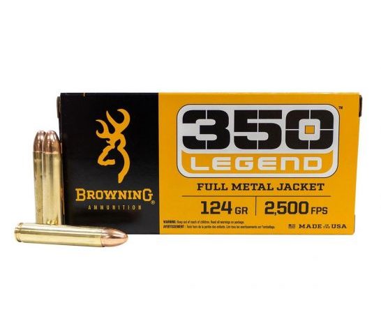 Browning .350 Legend 124 gr FMJ 20 Rounds Ammunition – B192803501