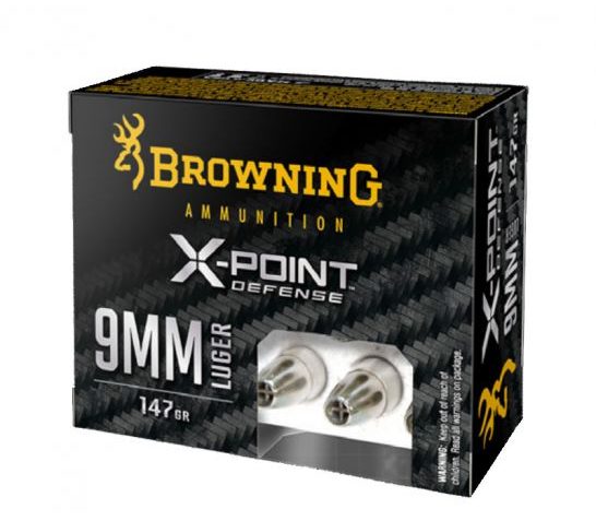 Browning X-Point Defense 115 gr X-Point 9mm Ammunition 20 Rounds – B191700092