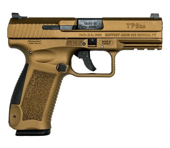 Canik TP9DA 4.07" 9mm Pistol, Burnt Bronze  – HG4873B-N