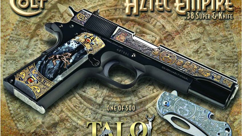 Colt 1911 Government .38 Super, TALO Exclusive, Aztec Empire, 1 of 500