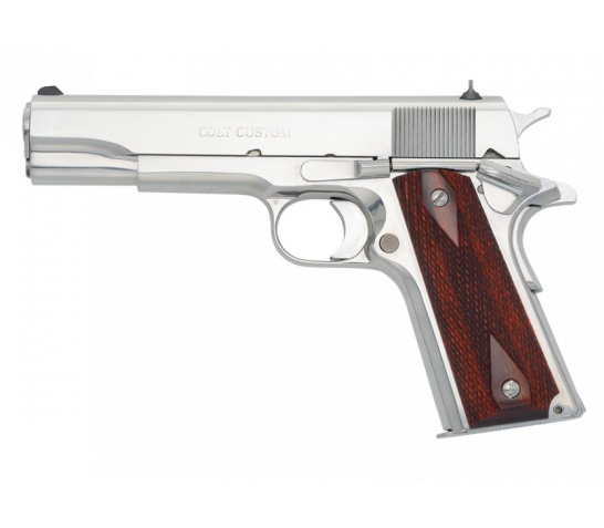 Colt .38 Super Government Pistol Bright Stainless Steel Finish O02071ELC2