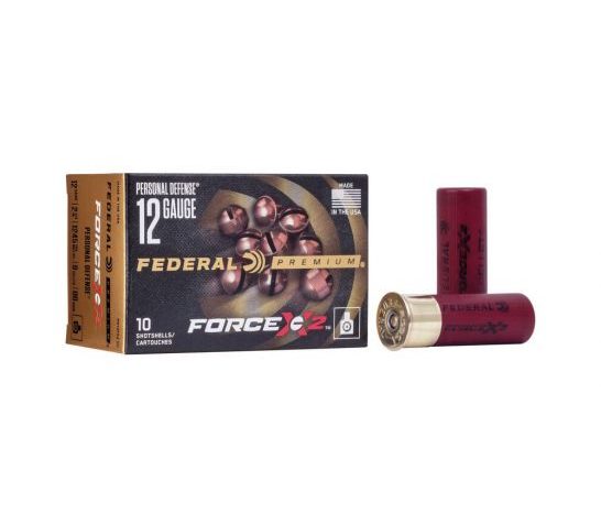 Federal Force X2 2.75" 9 Pellet 00 Buck 12 Gauge Ammunition 10 Rounds – PD12FX200