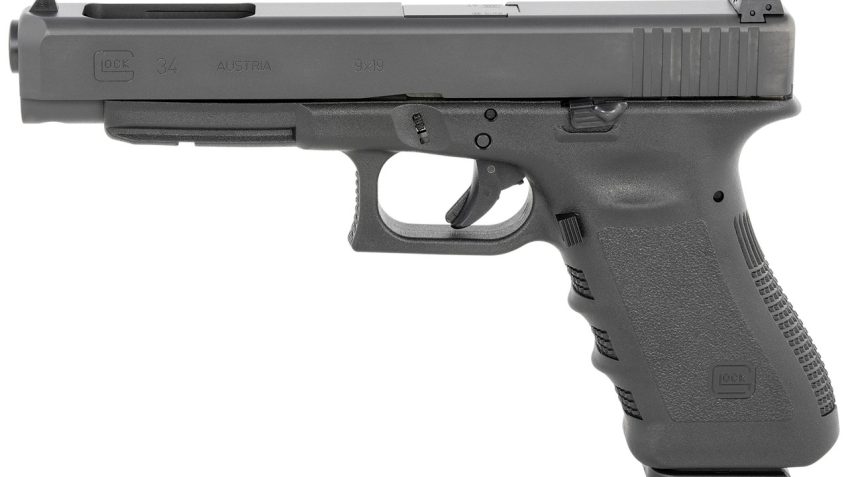 Glock 34 Gen3 AUS 9mm, 5.31" Barrel, Adjustable Sights, Black, 17rd