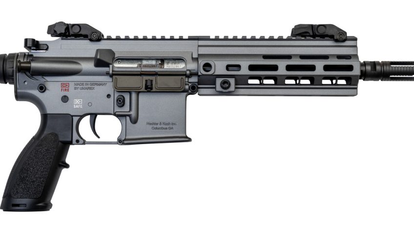 HK 416 Pistol .22 LR, 8.5" Barrel, No Brace, Flip-Up Sights, Tungsten Gray, 20rd